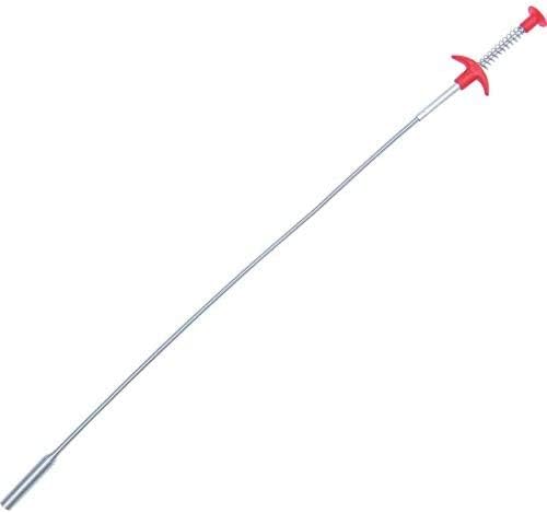 Drain Snake Drain Clog Remover Flexible Grabberable Pick Up Cleaning Tool Reacher Claw Stick, Drain Auger Grab Trash Hairs from Drain,Sink,Bathroom Tub Toilet Hose (23.7 Inch)
