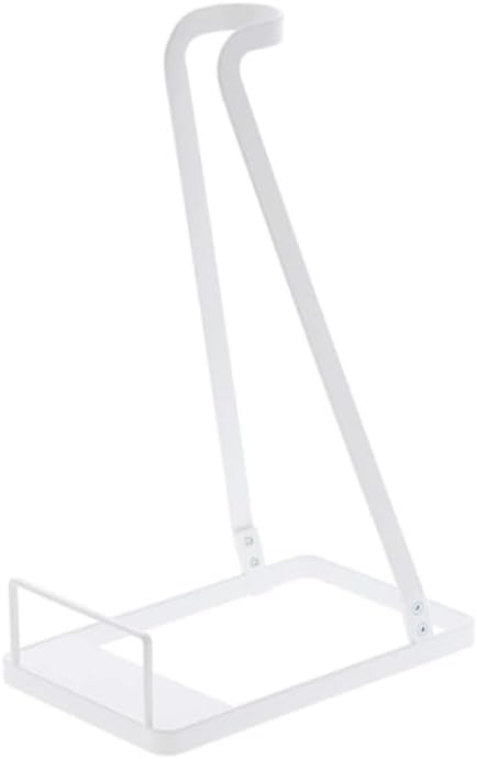 SIAM'S Freestanding Vacuum Stand Steel Holder Stick Broom Organizer Compatible with Dyson Cordless Storage Rack Space Saving No Drilling Cleaner Stand Stable Base Home Kitchen Accessories (White, Small)