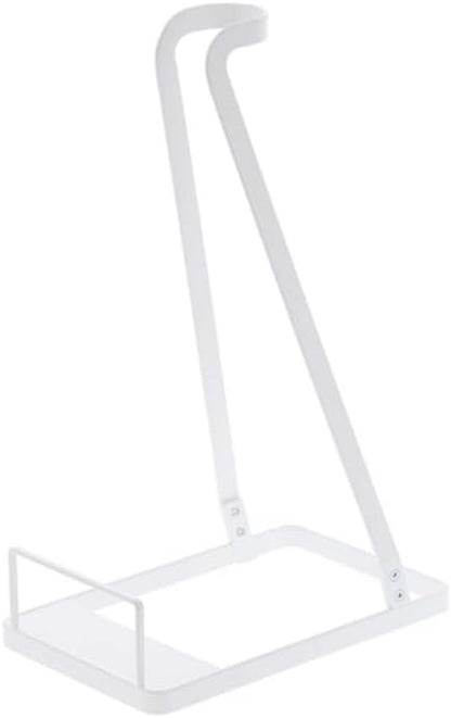 SIAM'S Freestanding Vacuum Stand Steel Holder Stick Broom Organizer Compatible with Dyson Cordless Storage Rack Space Saving No Drilling Cleaner Stand Stable Base Home Kitchen Accessories (White, Small)