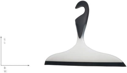 WENKO 18752100 Bathroom Squeegee Loano Black - for Bath and Shower, Plastic, Black