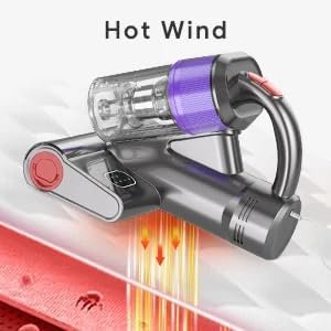 P820 Wired Mattress Vacuum Cleaner EU Plug,500W 18kPa UV Ultrasonic Negative Ion Bedding Neatness Care with Hot Air & Aromatherapy,LED Display