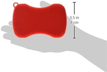 Kuhn Rikon Stay Clean Silicone Scrubber, Red