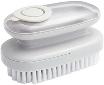 Scrub Brush, Soap Dispensing Palm Brush Household Cleaning Tools Washing Brush for Laundry Cloth Shoe Curtain Tablecloth