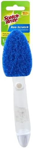 Scotch-Brite Non-Scratch Dishwand, Scrubber for Cleaning Kitchen, Bathroom, and Household, Non Scratch Dish Scrubber Safe, 1 Dishwand (Pack of 2)