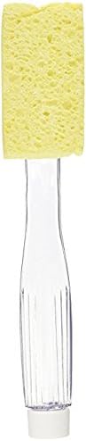 Arrow Home Products Dish Sponge w/Soap Dispenser Handle & 4 Refill Sponges - Fillable Dish Wand for Quick, Convenient Cleaning - Made in USA - Easy to Refill, Built-in Scrubber, for Dishes & Pans