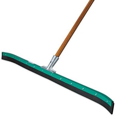 Lagasse AquaDozer 36" x 24" Curved Floor Squeegee, Black Rubber Blade, Metal Handle, Modern Style, Cleaning