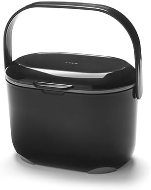 Addis 2.5 Litre Kitchen Compost Caddy, Black/Grey, 2.5L