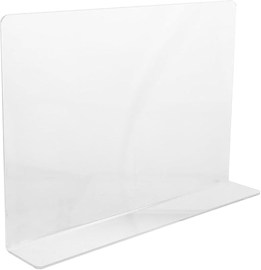 Kitchen Sink Splash Guard Water Barrier Acrylic Baffle for Bathroom and Kitchen with Adhesive Tape 13.77X8.26X1.96In Anti-Splashing Protection