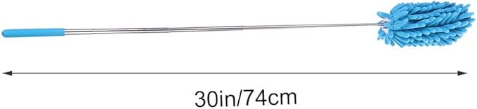 Healifty Chenille Microfiber Duster with Easy Grip Telescopic Handle 29 Inch Extendable Wand for Dusting Ceiling Fans Furniture Blinds and Shutters