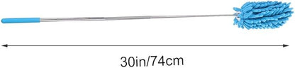 Healifty Chenille Microfiber Duster with Easy Grip Telescopic Handle 29 Inch Extendable Wand for Dusting Ceiling Fans Furniture Blinds and Shutters