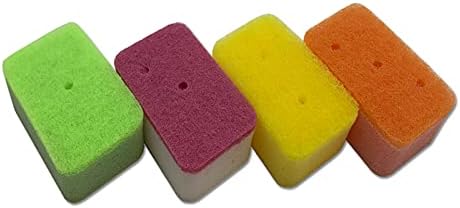 A Sponges Dual-Sided Dishwashing for Kitchen, Dishes, Bathroom, Car Wash Abrasive Scrubber Sponge Dish Pads, Heavy Duty, Assorted Colors Pack of 24, 4.4 x 2.5 x 1.25 inches, Multiple Color