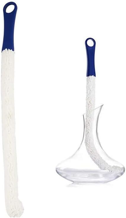 Wine Cleaning Brush Flexible Long Bottle Brush Cleaner for Wine Decanters, Goblets, Champagne, Cups, Glasses, Multi-Function Household Cleaning Tools (Dark Blue)