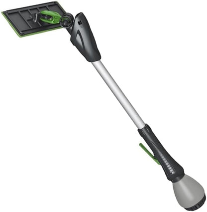 Cleano 2' Indoor Window and Surface Cleaning System - Cleaning Reach of up to 8 Feet | Micro Spray Delivers Water and Solution | Refillable Solution Globe | Includes 1 Glass Pad & 1 Spot Pad