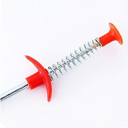 Drain Snake Drain Clog Remover Flexible Grabberable Pick Up Cleaning Tool Reacher Claw Stick, Drain Auger Grab Trash Hairs from Drain,Sink,Bathroom Tub Toilet Hose (23.7 Inch)
