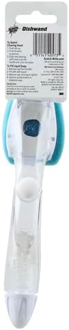 Scotch-Brite Non-Scratch Dishwand, Scrubber for Cleaning Kitchen, Bathroom, and Household, Non Scratch Dish Scrubber Safe, 1 Dishwand (Pack of 2)