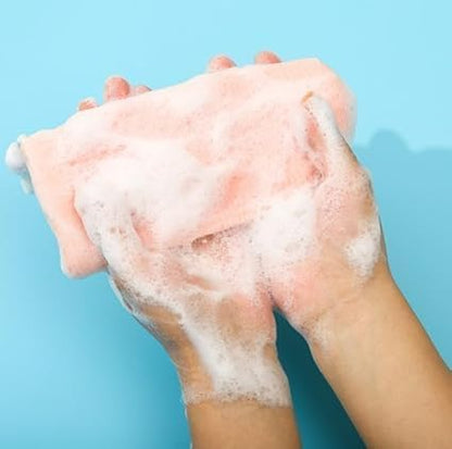 12Pcs Random Color Exfoliating Mesh Soap Pouch Bubble Foam Net Bag for Body Facial Cleaning Tool,for Shower Saver Pouch Drawstring Foaming Net Soap Bag Used Repeatedly Easy to Store Cleansers