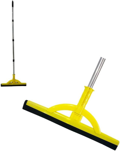 Excellent Heavy Duty Durable Floor 2-in-1 Squeegee with Telescopic Handle, Mop for Tile, Concrete, Marble, Household Water Broom with EVA Foam Blade, Mop for Garage, Patio, Shower
