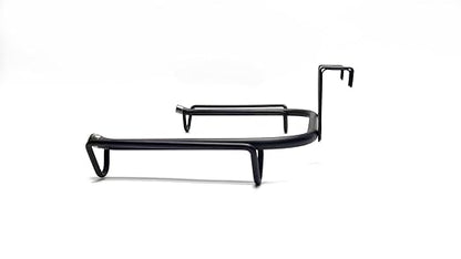 FitWell Over-The-Cabinet-Door Grocery Installation Plastic Recycling & Trash, Under Sink Garbage Bag Holder, Trash Bag Holder Rack for Recycled Reusable Disposable Grocery Bag (Black)