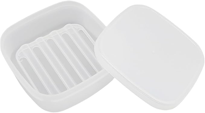 Travel Soap Dish, Soap Box Case with Bar Soap Saver Pad Portable Soap Rest for Bathroom Shower Home Outdoor Gym Fitness Vonpri (Translucent 1Pack)