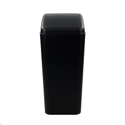 4.2 Gallon Plastic Trash Can with Swing Lid, Swing Top Garbage Can, Black