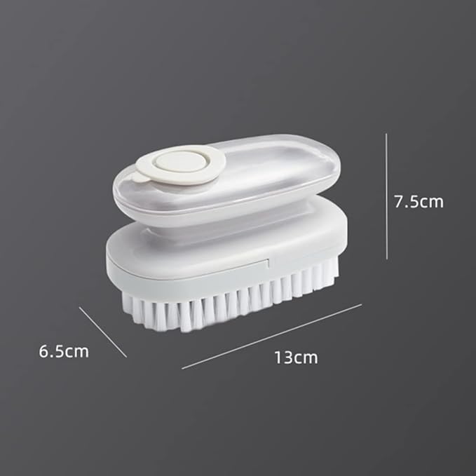 Scrub Brush, Soap Dispensing Palm Brush Household Cleaning Tools Washing Brush for Laundry Cloth Shoe Curtain Tablecloth