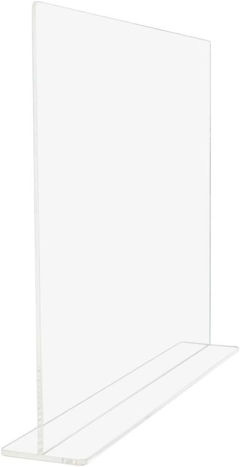 SOURCEONE.ORG USA Made Premium Clear Acrylic Splash Guard Counter Top Protector (Flat Top)