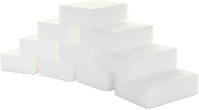 White Sponge Eraser Multi-functional Car Interior Detail Cleaning Tools Magic Sponge For Kitchen Bathroom Office(50pcs S)