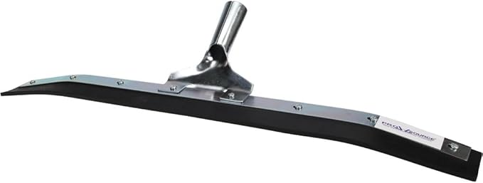 PRO SOURCE 24" Wide Petroleum-Resistant Curved-Blade Floor Squeegee: Taper Handle Connection