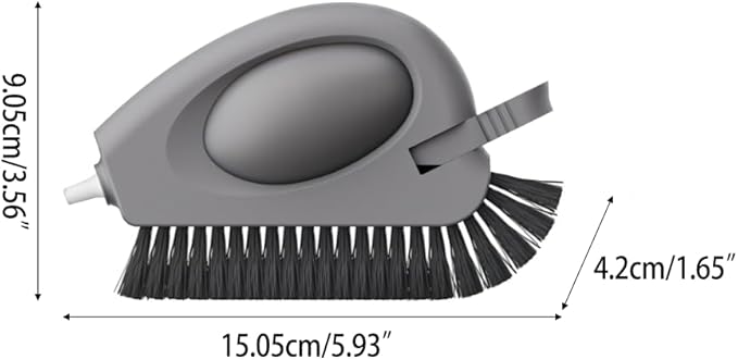 3 in 1 Cleaning Brush, Window Track Cleaner with Hard Bristle and Hidden Scraper Multifunctional Cleaning Tool for Sliding Door Track, Window Sill, Window Seal