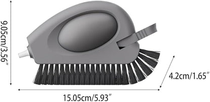 3 in 1 Cleaning Brush, Window Track Cleaner with Hard Bristle and Hidden Scraper Multifunctional Cleaning Tool for Sliding Door Track, Window Sill, Window Seal