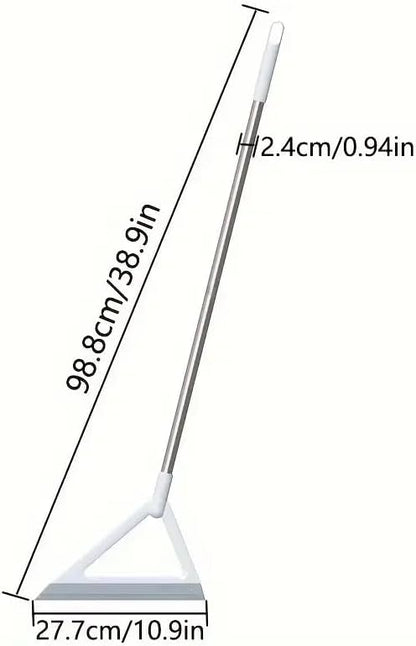 3-in-1 Magic Rubber Broom with TPR Head – Floor Sweeper, Squeegee & Scraper Combo for Pet Hair, Dust & Liquid Spills – Multi-Surface Cleaning Tool for Kitchen, Bathroom, Hardwood & Tile