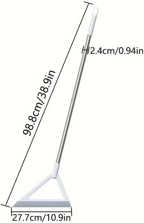 Rubber Broom for Pet Hair - Silicone Squeegee Floor Broom with Removable Head, Multi-Surface Sweeper for Hardwood Tile Bathroom Kitchen