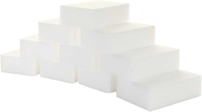 White Sponge Eraser Multi-Functional Car Interior Detail Cleaning Tools Magic Sponge for Kitchen Bathroom Office(50pcs L)