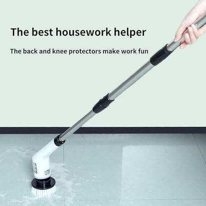 Electric Spin Scrubber, Cordless Cleaning Brush with Adjustable Extension Scrubber for Home, 9 Replaceable Brush Heads, 2 Speeds, Electric Cleaning Brush for Bathroom, Tub, Kitchen, Tile, Floor, car