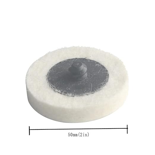 20 Pcs Surface Conditioning Quick Change Compressed Wool Felt Buffing Discs, 2 Inch Dia Fine Polishing Pads(White)