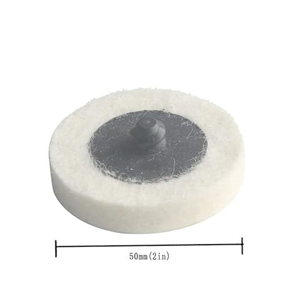 20 Pcs Surface Conditioning Quick Change Compressed Wool Felt Buffing Discs, 2 Inch Dia Fine Polishing Pads(White)