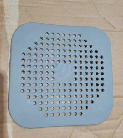 Silicone Drain Protector, Gray Anti-Clog Hair Catcher for Shower and Bathtub, 5.7 Inch Flexible Strainer with Easy Clean Design