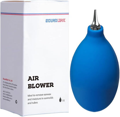 Mini Squeeze Ball Pump Duster Ear Mold Cleaner Dust Cleaner Air Blower for Hearing Aids, Camera Lens, Watch Computer Laptop, DSLR Camera Lens Keyboard, Computer PC Parts (Blue(Metal))