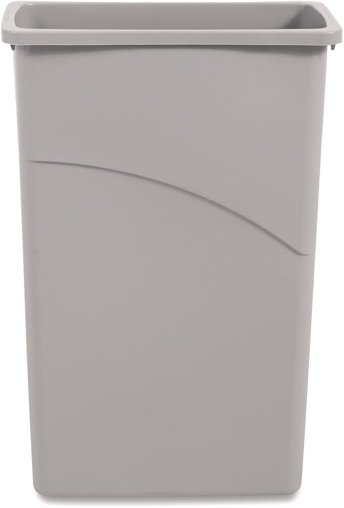 Boardwalk Slim Garbage Can, 30" Plastic Waste Container, 23 Gallon Capacity, Commercial Indoor, Made in The USA