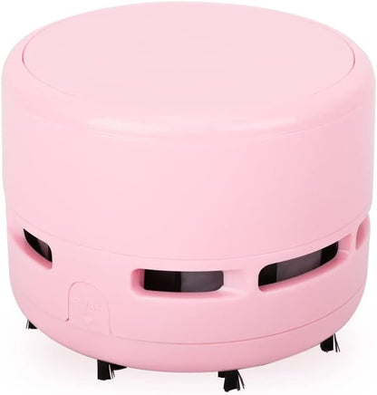 Mini Desk Vacuum Cleaner,Table Crumb Sweeper,Pink Desk Accessories,Portable Cleaning for Home, Office, Cars,Pet Hairs