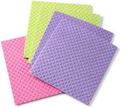 Sponge Cloths Imported from Germany - 5 Pack Reusable Cellulose Dishcloths - schwammtücher Absorbent Swedish Hand Towels for Kitchen, Counters & Washing Dishes - Eco Friendly Gift for Home