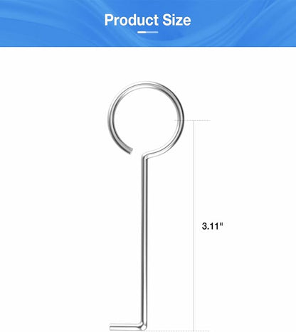 2 PCS Shower Drain Lifting Hook, 304 Stainless Steel Drain Key, for Taking Off Square/Linear Shower Drain Grate, Hair Catcher to Daily Clean，Linear Drain Opener/Removal Tool