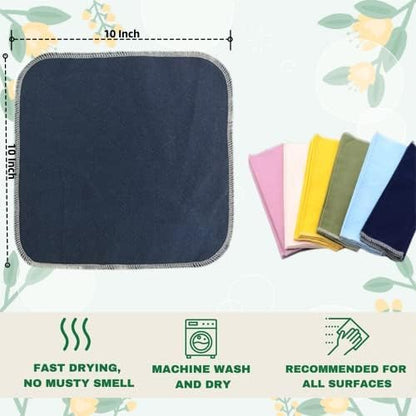 Reusable Paperless Paper Towels - Zero Waste Eco Friendly Washable Paper Towel,Lint Free Highly Absorbent Kitchen Cleaning Cloths,30 Pack Fast Drying Solid Color Cloth Napkins 10x10 Inches
