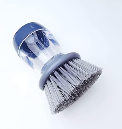 All Purpose Liquid Dispensing Cleaning Brush, Good Grips Soap Dispensing Palm Brush, Soap Dispensing Palm Brush for Dish Kitchen Scrubber with Sturdy Nylon Bristles, Dish Brush with soap Dispenser