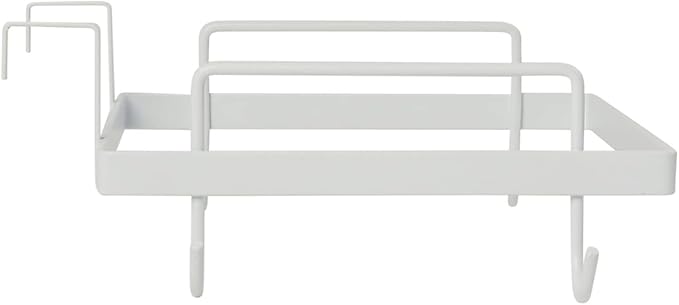 Household Essentials Metal Over the Door Trash Bag Holder, White