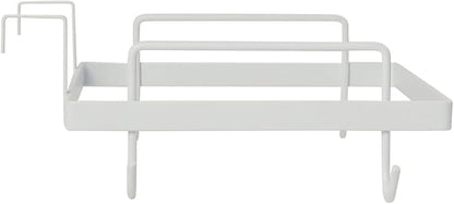 Household Essentials Metal Over the Door Trash Bag Holder, White
