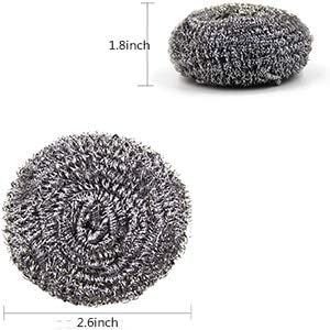 20 Pcs Steel Wool Dishing Scrubber, Steel Wool Scrubber, Kitchen Cleaning Ball, Easy to Scoure Tough Kitchen Greasy Dirt for Cleaning Dishes, Pots, Pans and Ovens