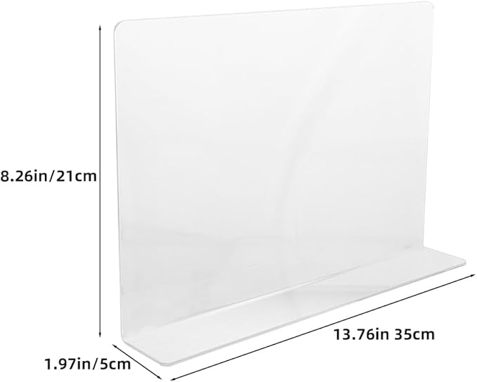 Kitchen Sink Splash Guard Water Barrier Acrylic Baffle for Bathroom and Kitchen with Adhesive Tape 13.77X8.26X1.96In Anti-Splashing Protection