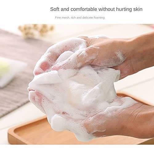 100PCS Thickened Double-layer Foaming Net Facial Cleanser Facial Foam Machine Handmade Soap Bag Cleansing Foam Bubble Bag Soap Net Soap Saver Pouch Mesh Bag