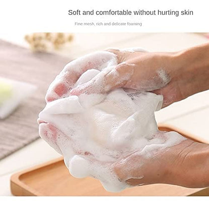 100PCS Thickened Double-layer Foaming Net Facial Cleanser Facial Foam Machine Handmade Soap Bag Cleansing Foam Bubble Bag Soap Net Soap Saver Pouch Mesh Bag